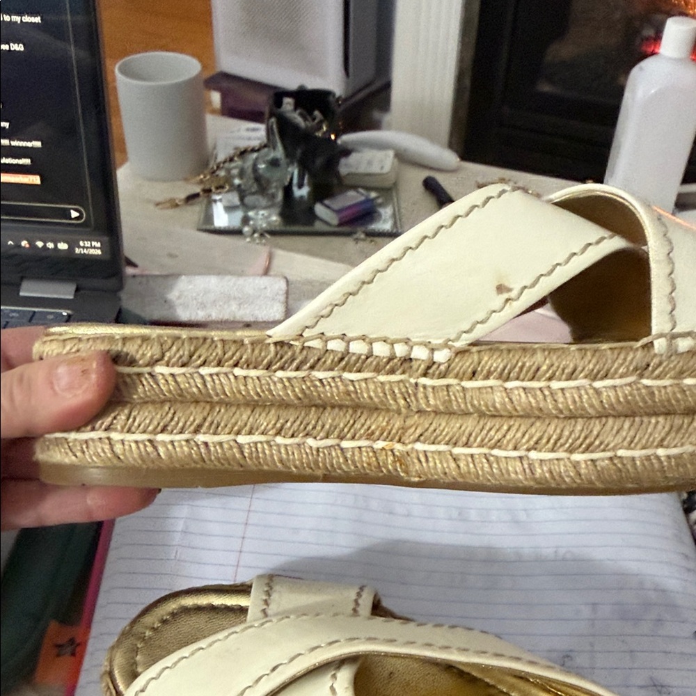 Prada Women's Cream Espadrille Slides - Picture 6 of 8